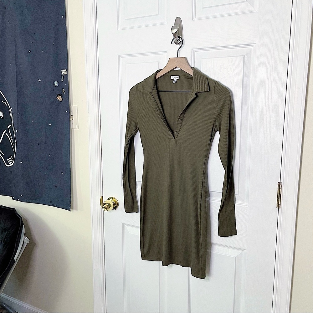 ✧･ﾟarmy green bodycon dress